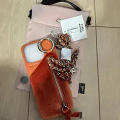 iPhone 15 Pro用オレンジショルダーストラップケース　ajew