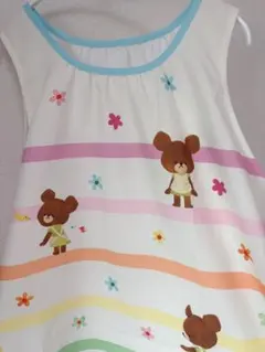 くまのがっこう 保育士エプロン カラフル