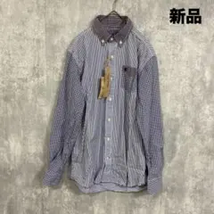 【新品タグ付き】FLASH REPORT ブロードBDシャツ　ストライプ　Mのサムネイル