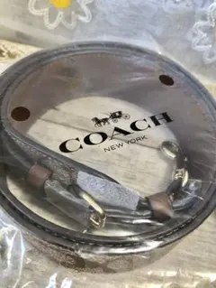 COACH ショルダーストラップ ブラウン　シグネチャー　コーチ