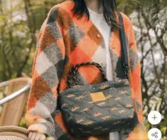 kiu キウ　キルティング　パデッド　トートバッグ　カーキ　レオパード　チーター