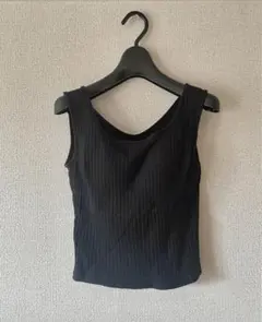 無印良品　カップつき　インナー　タンクトップ　S 黒