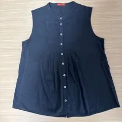 Yorkland ブラック ノースリーブシャツ