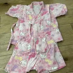 ハローキティ 甚平 ピンク 80