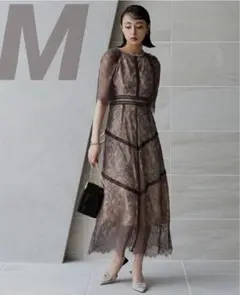 14★新品タグ付き★ドリードールショルダーギャザーラッセルレースワンピース