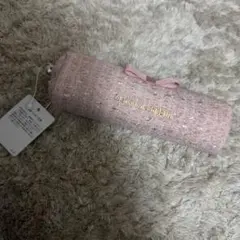 Maison de FLEUR ツイードグログランリボンロングポーチ ピンク