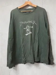 THRASHER オリーブグリーン 長袖カットソー Lのサムネイル