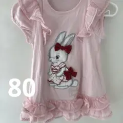 シャーリーテンプル うさぎ アップリケ Tシャツ 90 - メルカリ