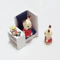 ミニチュア家具 収納付き1人掛けソファ (絵本5冊付き)