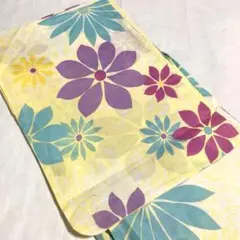 新品✨レディース浴衣　イエロー　花柄　和菊　可愛い　女の子　夏祭り　フリーサイズ