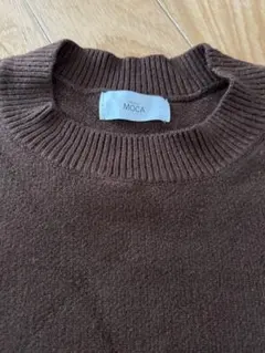 SELECT MOCA ブラウン 長袖ニットセーター