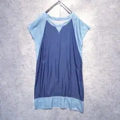 GREEN LABEL RELAXING デニム風 Tシャツ ワンピース F