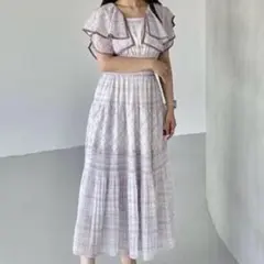 Ａｎ ＭＩＬＬＥ　チェックダブルカラーOP