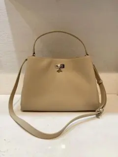 【極美品】agnes b. MS09M-01 レザー　ハンドバッグ　2way