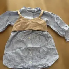 petit main ストライプ 半袖シャツ 110cm