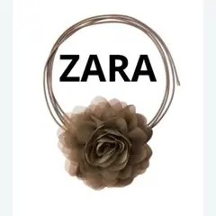 ZARA 花モチーフ コサージュ　ネックレス チョーカー