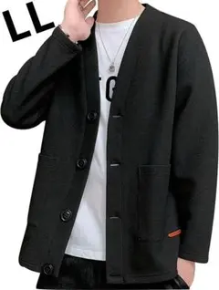 カーディガン メンズ ジャケット 秋 大きいサイズ 和式コート羽織和風 Vネック