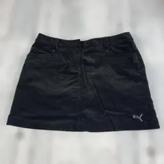 PUMA 黒 ゴルフレディースコーデュロイ スカートのサムネイル