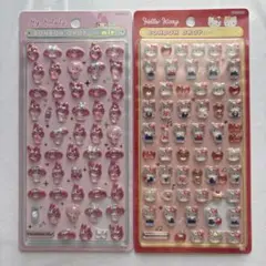 My Melody & Hello Kitty ボンボンドロップミニシールセット