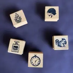木製スタンプセット 6個入り