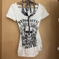 ROMWE スカルプリント 半袖Tシャツ ホワイト Sのサムネイル