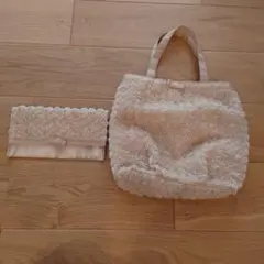 アイボリー 花柄 ハンドバッグ セットのサムネイル