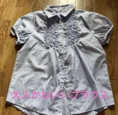 大人かわいい半袖ブラウスのサムネイル