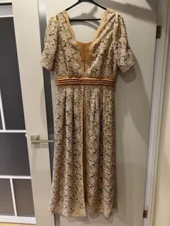 lily brown レイヤード刺繍チュール ワンピース オケージョン ドレス