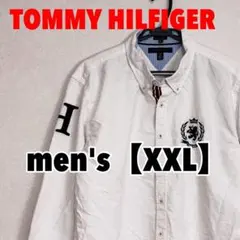 A706【TOMMY HILFIGER】長袖シャツ【XXL】ボタンダウン