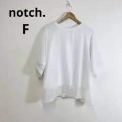 notch. オーガンジー Tシャツ ブラウス ホワイト 半袖 Tシャツ Mのサムネイル