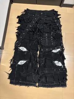 VINTAGE UNIZWORLD ダメージ加工 ボンテージパンツ　サイズ1 VINTAGE UNIZWORLD ダメージ加工 ボンテージパンツ サイズ1 - メルカリ
