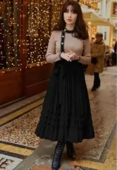 ワンピース Herlipto Saint Honore Long Dress Black herlipto Saint Honore Long Dress black