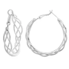 【残りわずか】　レディース　アクセサリー　ピアス　シルバー　ゴージャス　フープ