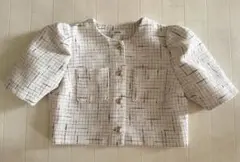 ★MICE CLAUP チェック柄ショートジャケット　フリーサイズ