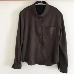 DUPRE コーデュロイ風 ブラウン シャツジャケット 40