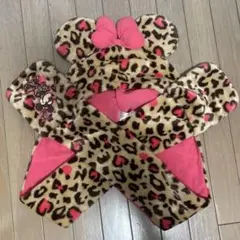 ディズニーヒョウ柄マフラーキャップ