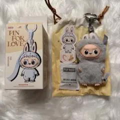 LABUBU PIN FOR LOVE C イニシャル　ミニラブブ