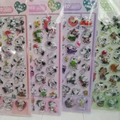 お値下げ♪スヌーピー♪クリスタルシール4枚セット　硬いシール　立体シール