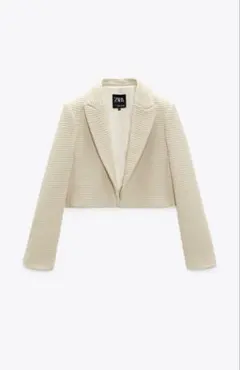 ZARA ベージュ クロップドジャケット EUR S