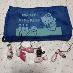 Hello Kitty ROUND1 ストラップ 4個セット＆エコバッグ