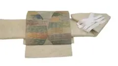 正絹楽装帯。Mo,04 正絹紗織の袋帯を芯仕立、二重太古の作り帯・軽装帯