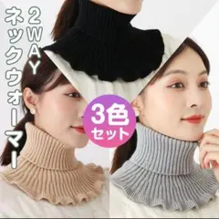 【値下げキャンペーン中！】ネックウォーマー 防寒 つけ襟 タートルネック フリル