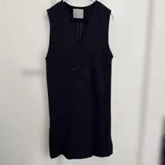 ダブルブレスト Vネック ベスト ジレ ブラック - メルカリ
