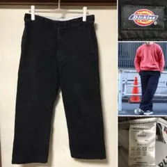 FJ着用 Dickies 874 ブラックデニム フェード ワークパンツ W30