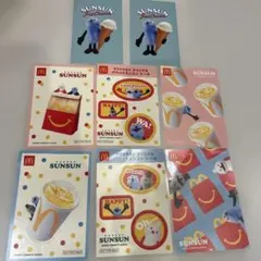 パペットスンスン マクドナルド シール 6枚　Ice Cream カード　2枚