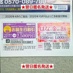 【翌日匿名発送♪】伊東園ホテルズお誕生日割引券
