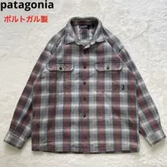 名品 93年 PATAGONIA フランネルシャツ ポルトガル製 雪なし