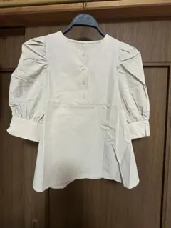 アイボリー パフスリーブ シャツ　an1006 グレイル