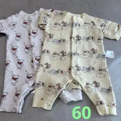 ユニクロ　キルトカバーオール　60 プーさん