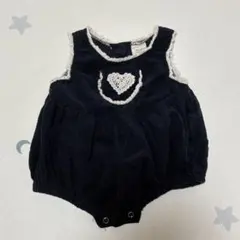 【最終値下げ】25aw BebeHolic コーデュロイロンパース ネイビーS